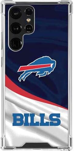 حافظة هاتف Skinit الشفافة متوافقة مع هاتف Galaxy S24 Ultra - تصميم NFL Buffalo Bills المرخص رسميًا in Saudi Arabia