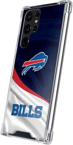 حافظة هاتف Skinit الشفافة متوافقة مع هاتف Galaxy S24 Ultra - تصميم NFL Buffalo Bills المرخص رسميًا in Saudi Arabia