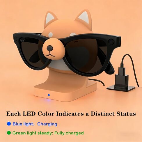 حامل شاحن متوافق مع نظارات Ray-Ban Meta الذكية: قاعدة شحن متوافقة مع Wayfarer/Headliner/Skylar (Gen 2) - ملحقات شاحن محمول مع مؤشر LED in Saudi Arabia