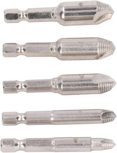 مجموعة 5 قطع من البراغي الفولاذية عالية السرعة مع ساق سداسية لإزالة المسامير والمسامير المكسورة في إصلاحات السيارات والمنزل بنفسك in Kuwait