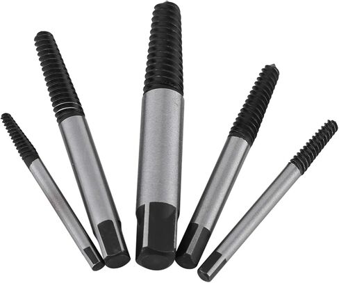 مجموعة مستخرج البراغي 5 قطع من Pssopp، أداة إزالة تالفة للبراغي المقلمة الصدئة مع فلوت حلزوني لليد اليسرى، مناسبة للبراغي 4 مم إلى 18 مم in Kuwait