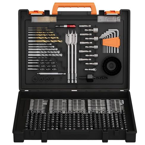 مجموعة لقم مثقاب مكونة من 350 قطعة لإصلاح المنزل وتجميع الأثاث، مجموعة لقم مفك الصدمات مع لقم أمان ومآخذ ومفاتيح سداسية ومناشير ثقب - ENERTWIST in Kuwait