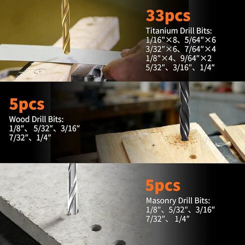 مجموعة لقم مثقاب مكونة من 350 قطعة لإصلاح المنزل وتجميع الأثاث، مجموعة لقم مفك الصدمات مع لقم أمان ومآخذ ومفاتيح سداسية ومناشير ثقب - ENERTWIST in Kuwait