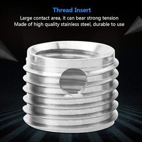 POCREATION 10Pcs Stainless Steel Self Tapping Thread Insert Screw Repair Kit with 9 Styles for Automotive Rail Vehicle Shipbuilding Construction Machinery (Inner M5*0.8 Outer M8*1.0 Length 7mm) in Saudi Arabia