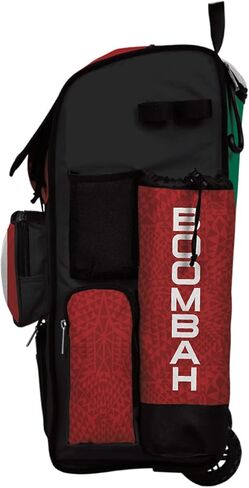 حقيبة Boombah Rolling Superpack 2.0 للبيسبول/الكرة اللينة - 23-1/2" x 13-1/2" x 9-1/2" - المكسيك كيلي أخضر/أحمر/أبيض - مقبض تلسكوبي - يحمل 4 مضارب - إصدار بعجلات in Saudi Arabia