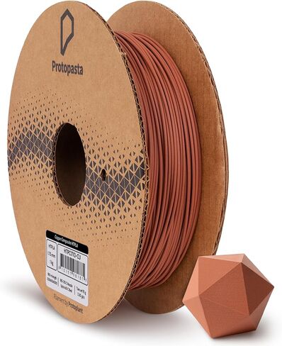 Protopasta Copper Filled PLA 3D Printer Filament | ProtoPlant Metal-Filled PLA Plastic Printer Filament with 60% Copper | Polish and Patina Friendly Metal Composite Filament | 1kg Metallic Spool in Saudi Arabia