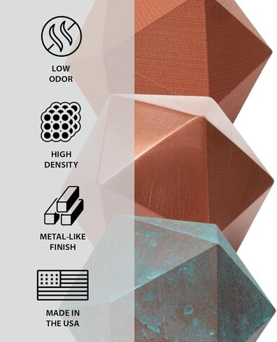 Protopasta Copper Filled PLA 3D Printer Filament | ProtoPlant Metal-Filled PLA Plastic Printer Filament with 60% Copper | Polish and Patina Friendly Metal Composite Filament | 1kg Metallic Spool in Saudi Arabia