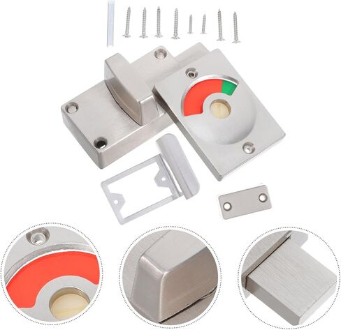 KALLORY Vacant Engaged Indicator Door Lock for Public Toilets Bathroom Stall Lock with Stainless Steel Latch Easy Recognition for Restaurants Offices Malls in Saudi Arabia