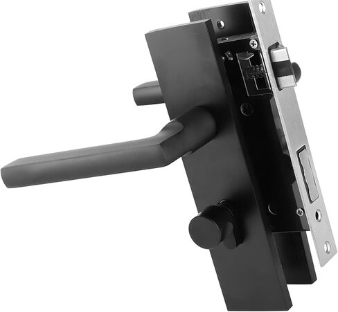 Focket Black Room Door Lock, Space Aluminum, with Keys and Portable Safety Handle for Bedroom and Interior Exterior Doors in Saudi Arabia