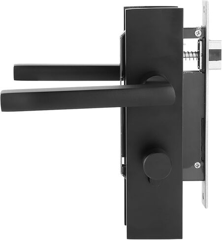 Focket Black Room Door Lock, Space Aluminum, with Keys and Portable Safety Handle for Bedroom and Interior Exterior Doors in Saudi Arabia