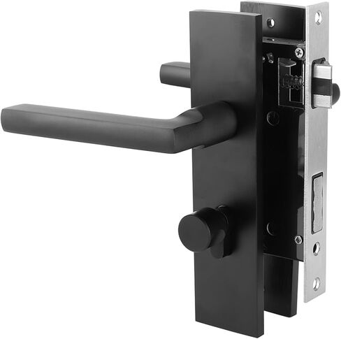 Focket Black Room Door Lock, Space Aluminum, with Keys and Portable Safety Handle for Bedroom and Interior Exterior Doors in Saudi Arabia