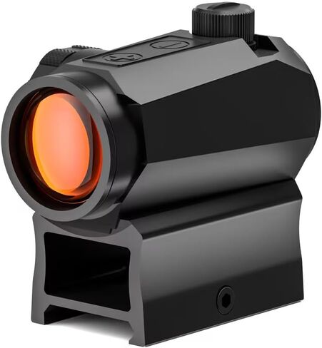 Motion Awake Red Dot Sight 1x20mm 2 MOA Red Dot Optics 10 مستويات سطوع بندقية نطاق شبكاني مع جهاز رفع الشاهد المشارك ومنخفض المظهر، يناسب حامل السكك الحديدية 20 مم، IPX7 مقاوم للماء، 1000 جرام مقاوم للصدمات in Kuwait