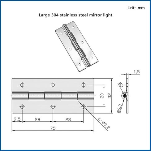 Automatic Folding Hinge Stainless Steel Suitable for Mechanical Industrial Equipment Cabinet Doors 1Pcs(Large) in Saudi Arabia