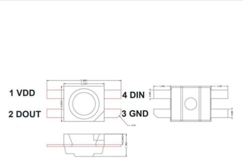 200 قطعة SK6812 Mini-E RGB (مشابه WS2812B) SK6812 3228 SMD Pixels LED رقاقة قابلة للتوجيه بشكل فردي بالألوان الكاملة DC 5V، أبيض، 500076361 in Kuwait