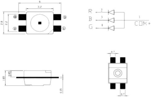 200 قطعة SK6812 Mini-E RGB (مشابه WS2812B) SK6812 3228 SMD Pixels LED رقاقة قابلة للتوجيه بشكل فردي بالألوان الكاملة DC 5V، أبيض، 500076361 in Kuwait