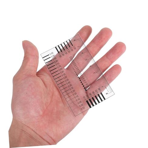 High Precision Measuring Ruler for Chest Card Measurements SEC Size Estimation and Transparency Flaw Detection for Line Width and Diameter Defects in Saudi Arabia