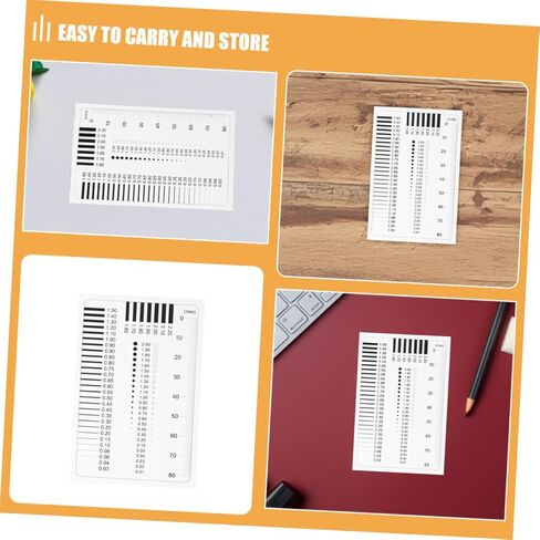 قطعتان من مسطرة قياس الكشف عن الخلل الشفاف، أداة قياس عالية الدقة للشقوق والخدوش، تصميم محمول وصغير الحجم لقياسات دقيقة in Kuwait