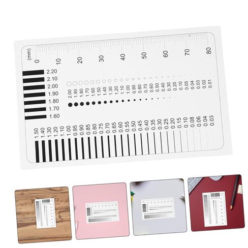 قطعتان من مسطرة قياس الكشف عن الخلل الشفاف، أداة قياس عالية الدقة للشقوق والخدوش، تصميم محمول وصغير الحجم لقياسات دقيقة in Kuwait