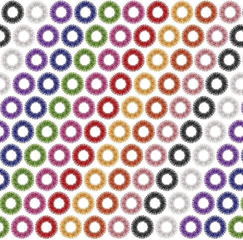 100 قطعة من حلقات الأصابع الحسية الشائكة، حلقة تدليك للإصبع بالضغط الإبري، 10 ألوان لتقليل التوتر الصامت ومدلك للمراهقين والبالغين، تقليل التوتر الصامت ومدلك in Kuwait