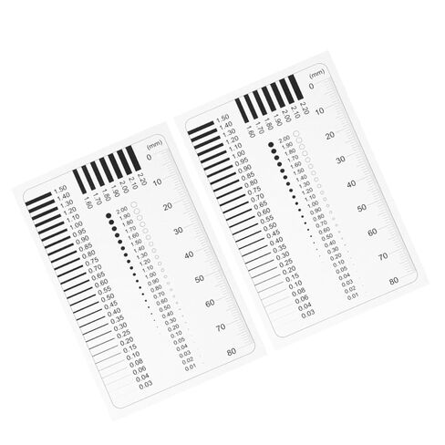 IMIKEYA 2Pcs Transparent Flaw Detection Ruler Precision Measurement Tool for Scratch Measurement Versatile Gauge for Line Defects and Crack Comparison in Saudi Arabia