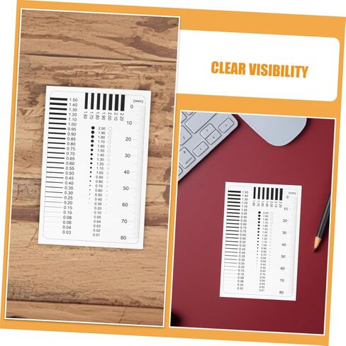 IMIKEYA 2Pcs Transparent Flaw Detection Ruler Precision Measurement Tool for Scratch Measurement Versatile Gauge for Line Defects and Crack Comparison in Saudi Arabia
