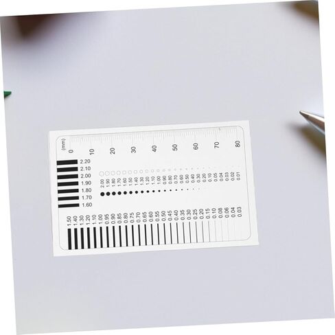 IMIKEYA 2Pcs Transparent Flaw Detection Ruler Precision Measurement Tool for Scratch Measurement Versatile Gauge for Line Defects and Crack Comparison in Saudi Arabia