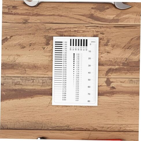 IMIKEYA 2Pcs Transparent Flaw Detection Ruler Precision Measurement Tool for Scratch Measurement Versatile Gauge for Line Defects and Crack Comparison in Saudi Arabia