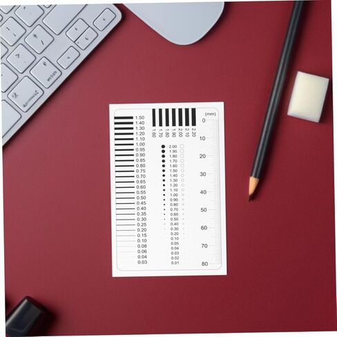 IMIKEYA 2Pcs Transparent Flaw Detection Ruler Precision Measurement Tool for Scratch Measurement Versatile Gauge for Line Defects and Crack Comparison in Saudi Arabia
