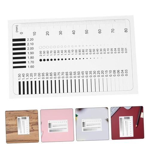 IMIKEYA 2Pcs Transparent Flaw Detection Ruler Precision Measurement Tool for Scratch Measurement Versatile Gauge for Line Defects and Crack Comparison in Saudi Arabia