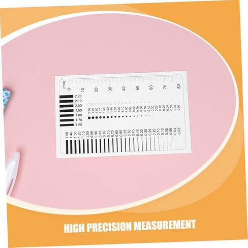 IMIKEYA 2Pcs Transparent Flaw Detection Ruler Precision Measurement Tool for Scratch Measurement Versatile Gauge for Line Defects and Crack Comparison in Saudi Arabia