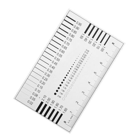 Hemobllo High Precision Diameter Measuring Tool Film Ruler for Flaw Detection SEC Line Width Crack Width Comparison Gauge in Saudi Arabia