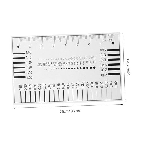 Hemobllo High Precision Diameter Measuring Tool Film Ruler for Flaw Detection SEC Line Width Crack Width Comparison Gauge in Saudi Arabia