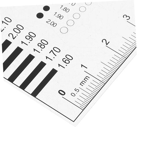Hemobllo High Precision Diameter Measuring Tool Film Ruler for Flaw Detection SEC Line Width Crack Width Comparison Gauge in Saudi Arabia