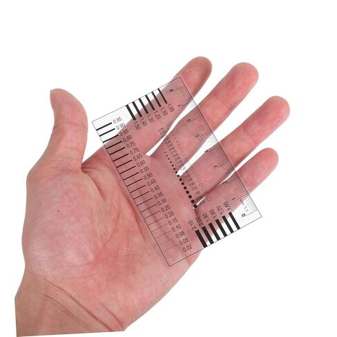 Hemobllo High Precision Diameter Measuring Tool Film Ruler for Flaw Detection SEC Line Width Crack Width Comparison Gauge in Saudi Arabia
