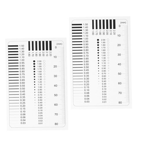 ULTECHNOVO 2-Piece High Precision Plastic Flaw Detection Ruler Set for Measuring Line Width Scratches and Defects for Estimation and Charting in Saudi Arabia