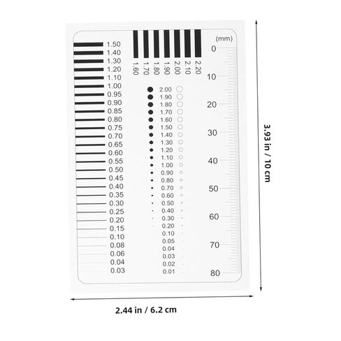 ULTECHNOVO 2-Piece High Precision Plastic Flaw Detection Ruler Set for Measuring Line Width Scratches and Defects for Estimation and Charting in Saudi Arabia