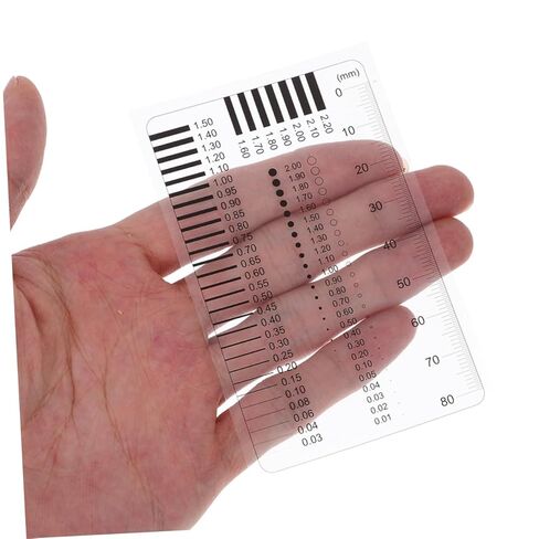 ULTECHNOVO 2-Piece High Precision Plastic Flaw Detection Ruler Set for Measuring Line Width Scratches and Defects for Estimation and Charting in Saudi Arabia