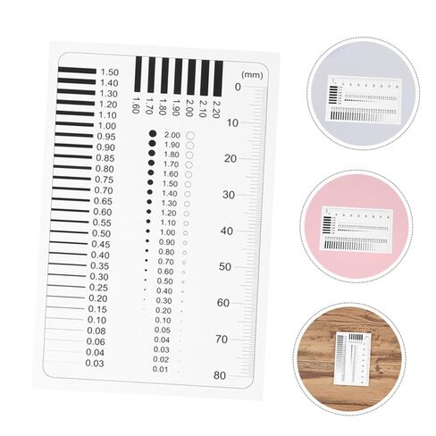 ULTECHNOVO 2-Piece High Precision Plastic Flaw Detection Ruler Set for Measuring Line Width Scratches and Defects for Estimation and Charting in Saudi Arabia
