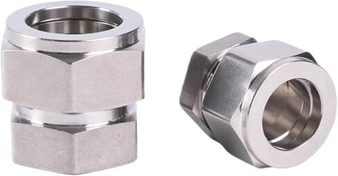 غطاء طرفي 1/16 بوصة - 1 بوصة 3-25 مم أنبوب OD ضغط Union SUS316L 304 وصلة تركيب أنابيب من الفولاذ المقاوم للصدأ موصل متري قفل صامولة UNF (2000 PSI SS304، 16MM_METRIC NUT) in Kuwait