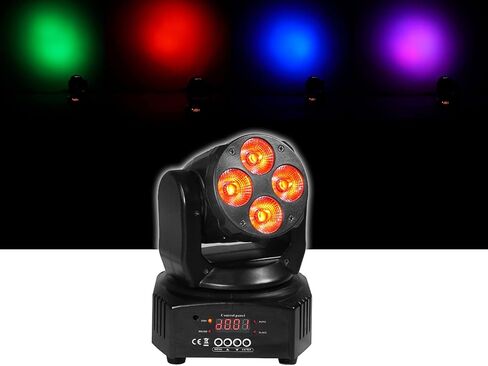 Rockville RockOn-7 40W RGBW Moving Head Wash Light, 4x10W LEDs, DMX & Sound Modes, Full-Function Remote, for DJs, Clubs, Stage Lighting in Saudi Arabia