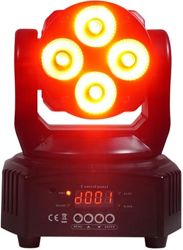 Rockville RockOn-7 40W RGBW Moving Head Wash Light, 4x10W LEDs, DMX & Sound Modes, Full-Function Remote, for DJs, Clubs, Stage Lighting in Saudi Arabia