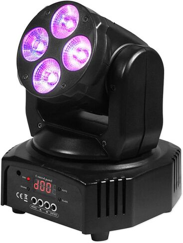 Rockville RockOn-7 40W RGBW Moving Head Wash Light, 4x10W LEDs, DMX & Sound Modes, Full-Function Remote, for DJs, Clubs, Stage Lighting in Saudi Arabia