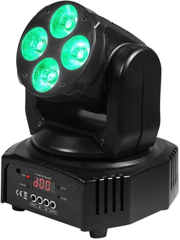 Rockville RockOn-7 40W RGBW Moving Head Wash Light, 4x10W LEDs, DMX & Sound Modes, Full-Function Remote, for DJs, Clubs, Stage Lighting in Saudi Arabia