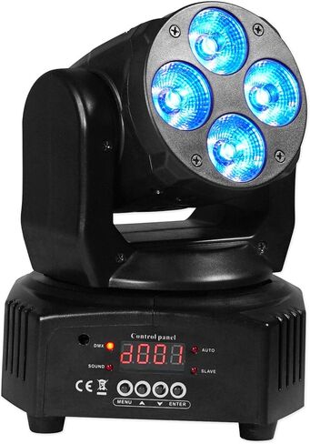 Rockville RockOn-7 40W RGBW Moving Head Wash Light, 4x10W LEDs, DMX & Sound Modes, Full-Function Remote, for DJs, Clubs, Stage Lighting in Saudi Arabia