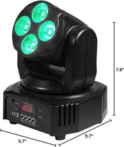 Rockville RockOn-7 40W RGBW Moving Head Wash Light, 4x10W LEDs, DMX & Sound Modes, Full-Function Remote, for DJs, Clubs, Stage Lighting in Saudi Arabia