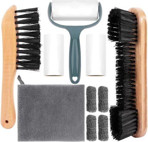 CONLI 19 Pcs Pool Table Cleaning Kit- Complete Billiard Accessories Set with Pool Table Brush for Felt, Rail Brush, Cue Shine Polisher, Chalk, Tip, Duster, Broom Storage Bag for Professional Home Care in Kuwait