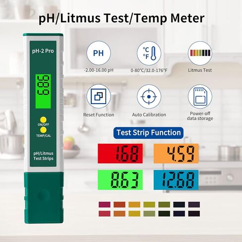مجموعة عدادات رقمية للأس الهيدروجيني وTDS، جهاز اختبار جودة المياه 0.01 عالي الدقة ومقياس TDS وEC 3 في 1، ومقياس PPM وμS للمياه، ومجموعة اختبار المياه العملية in Kuwait