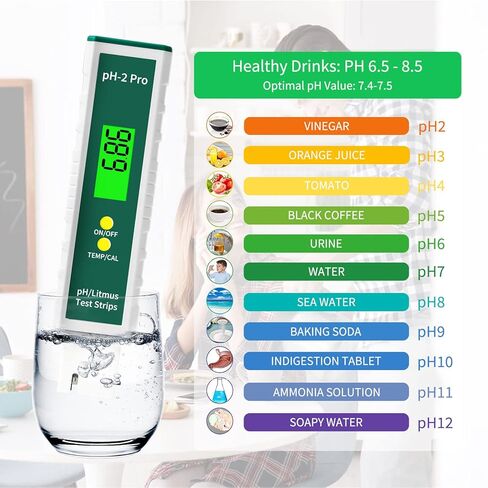 مجموعة عدادات رقمية للأس الهيدروجيني وTDS، جهاز اختبار جودة المياه 0.01 عالي الدقة ومقياس TDS وEC 3 في 1، ومقياس PPM وμS للمياه، ومجموعة اختبار المياه العملية in Kuwait