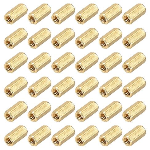 MECCANIXITY Brass Hex Coupling Nuts, M5x30mm Female Thread Hexagonal Standoffs Spacer Nuts Screws for PCB Motherboard Circuit Board(Gold Tone, Pack of 4) in Saudi Arabia