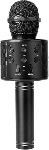 Wireless Bluetooth Karaoke Microphone Portable Handheld Mic Speaker 3-in-1 for All Smartphones Gifts Black in Saudi Arabia